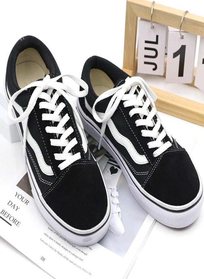 DELELE Flat Shoe Laces for Sneakers: 63 inch White 6/25 inch Narrow Athletic Shoelaces 2 Pair - Image 4